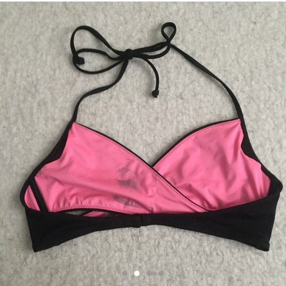 🍉 VS PINK Black Wrap Bikini Top - Picture 2 of 4